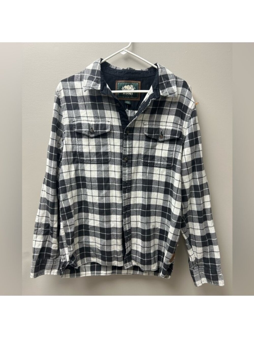Roots Black & White Plaid Flannel